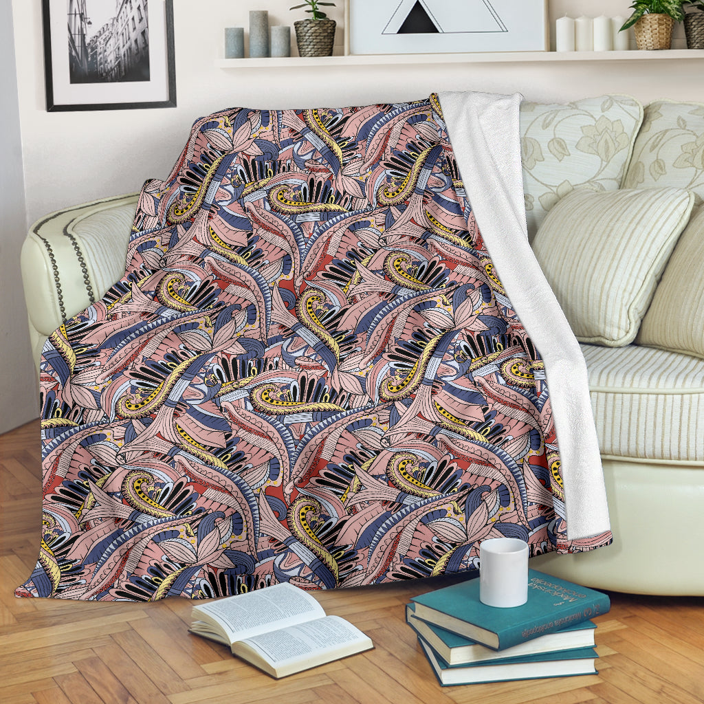 Funky Patterns In Pinks Blankets