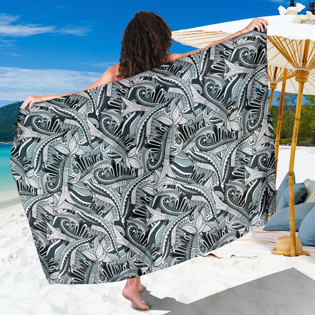 Funky Patterns in Blacks Sarong