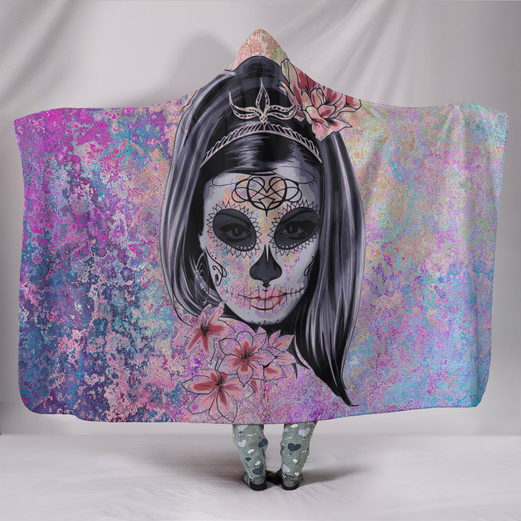 Calavera Hooded Blanket - Modern Style