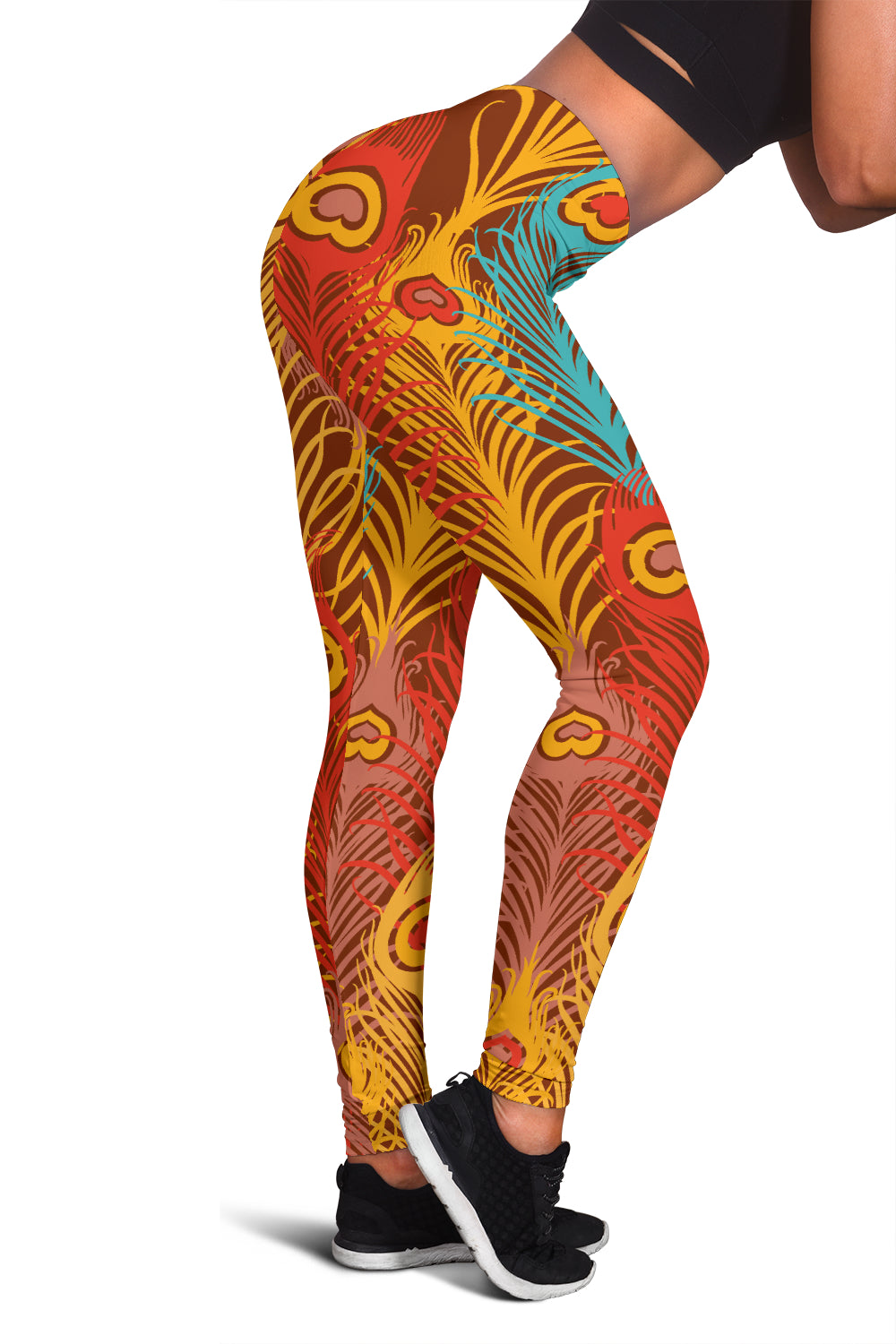 Colorful Peacock Leggings - Modern Style
