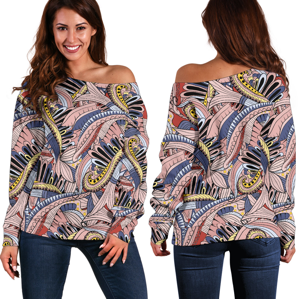 Funky Patterns in Pinks Off Shoulder7