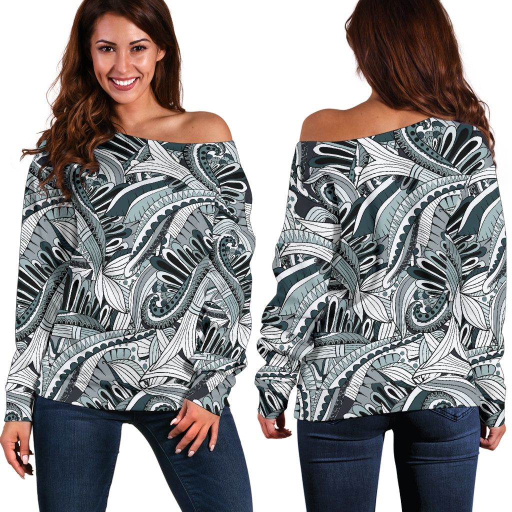 Funky Patterns in Black Off Shoulder
