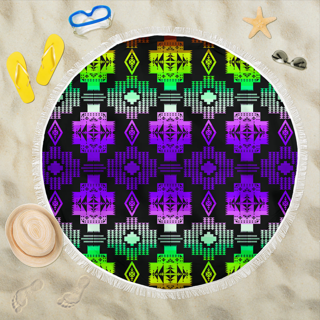 Seven Tribes 20 Shades Purple Beach Blanket