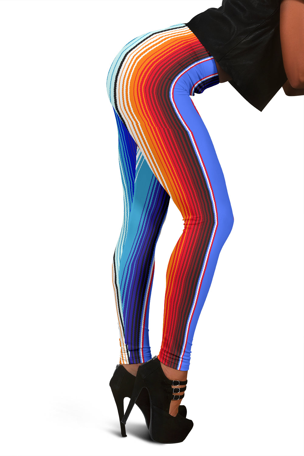 Blue Stripe Leggings - Modern Style