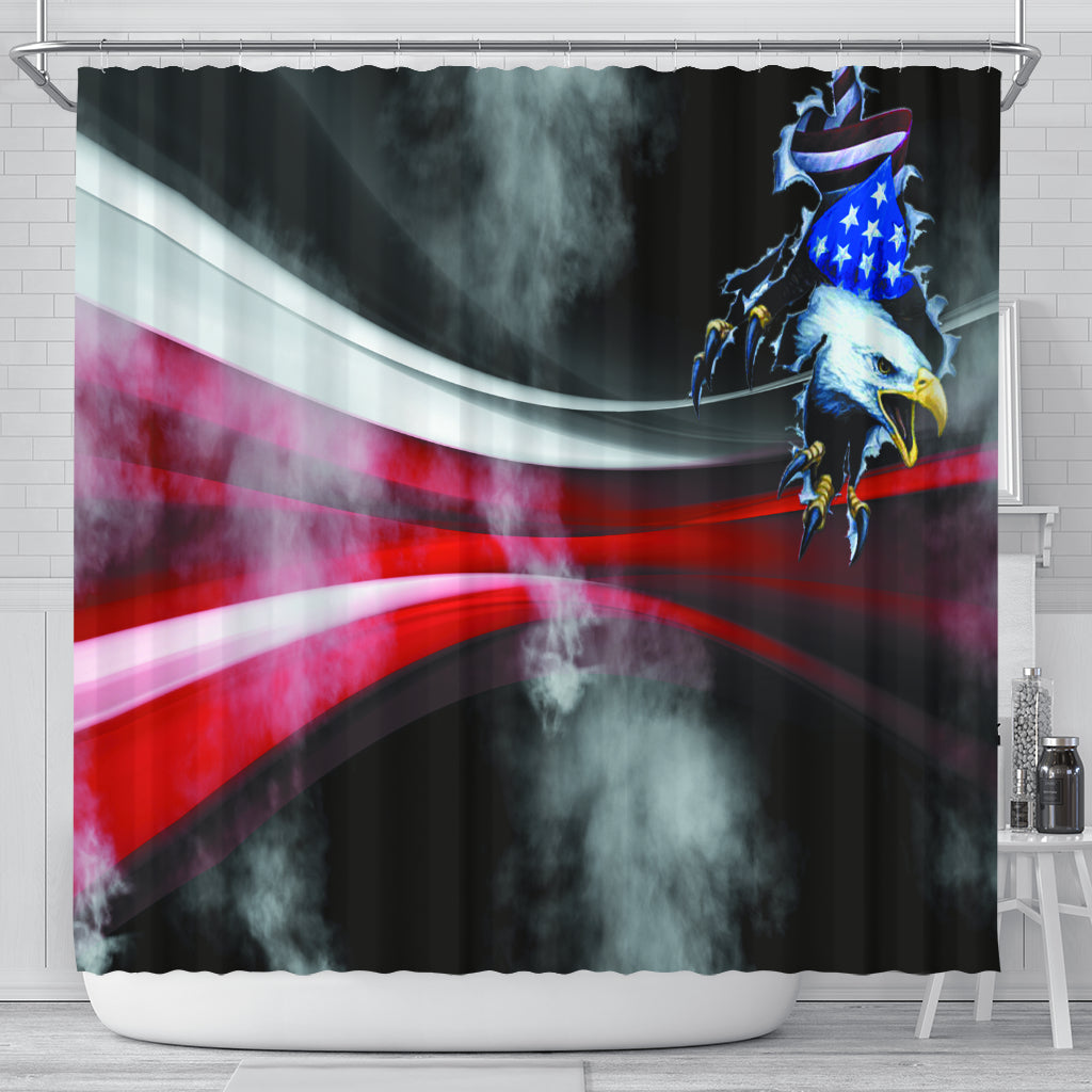 Eagle Flying Shower Curtain - Modern Style