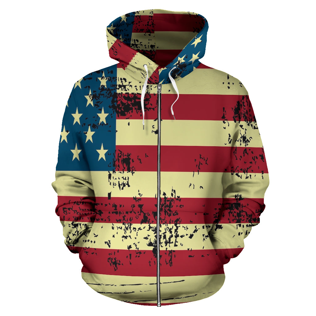 American Flag Zip Hoodie - Modern Style