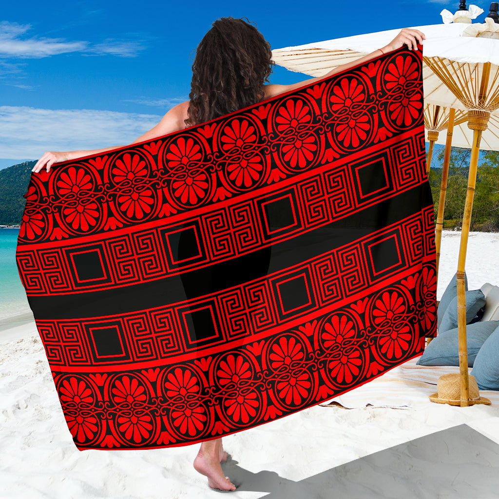 Black & Red Sarong - Modern Style