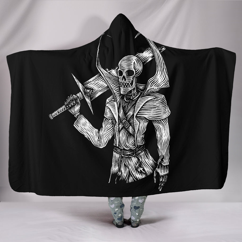 Skull Warrior Hooded Blanket