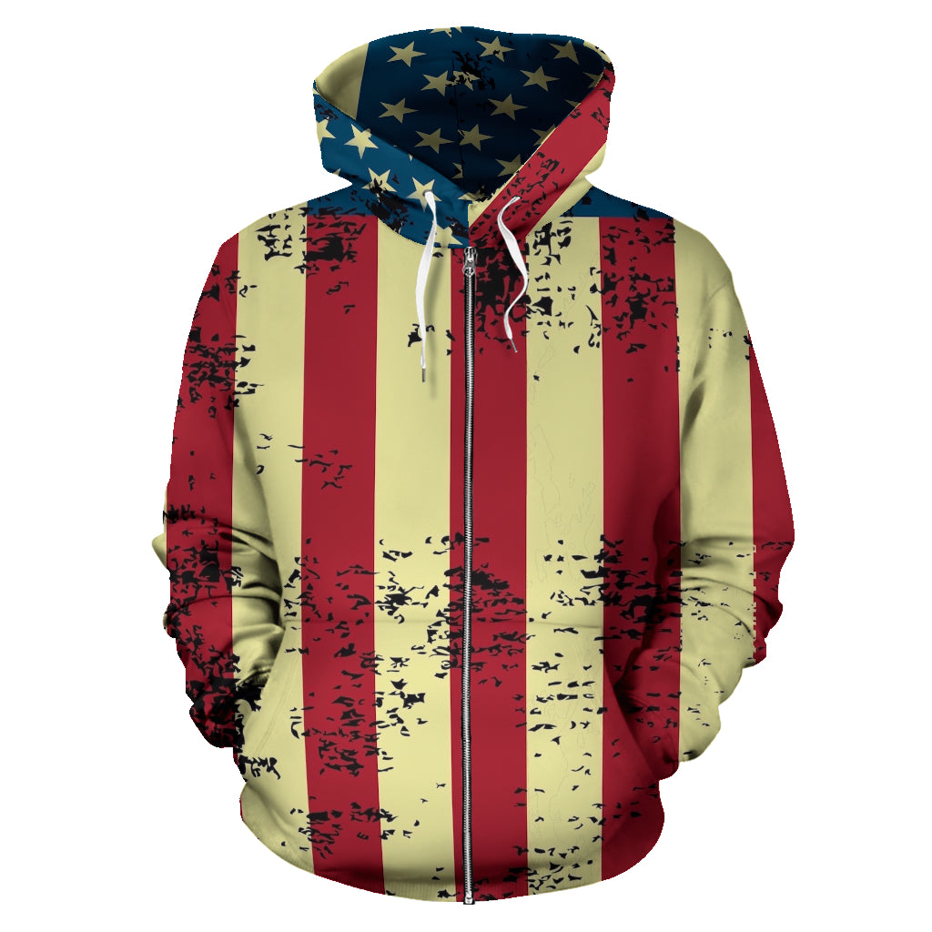 NP American Flag Zip Hoodie
