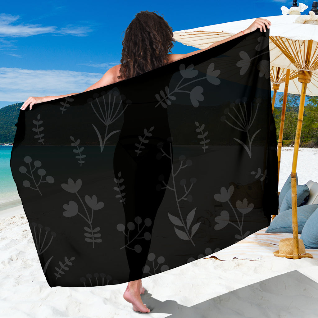Charcoal Floral Sarong - Modern Style
