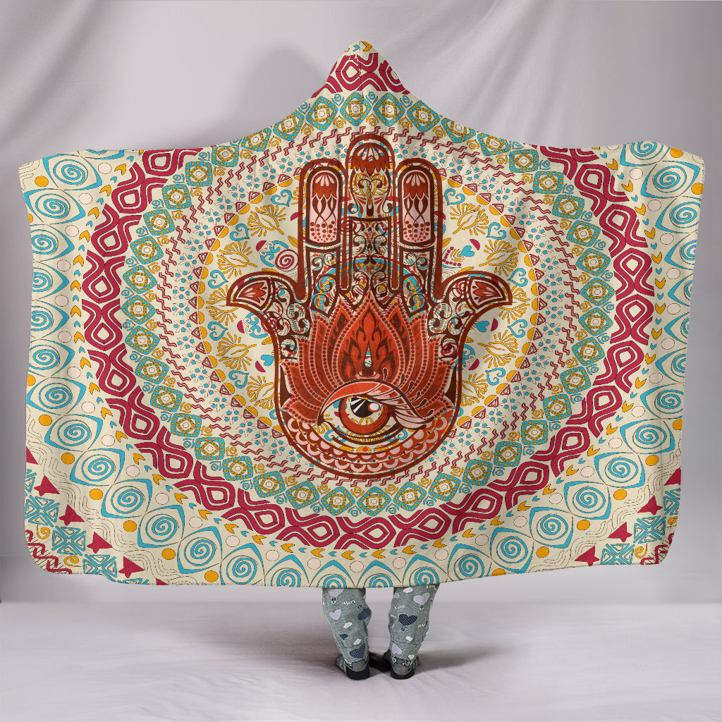 Hamsa Hand Hooded Blanket