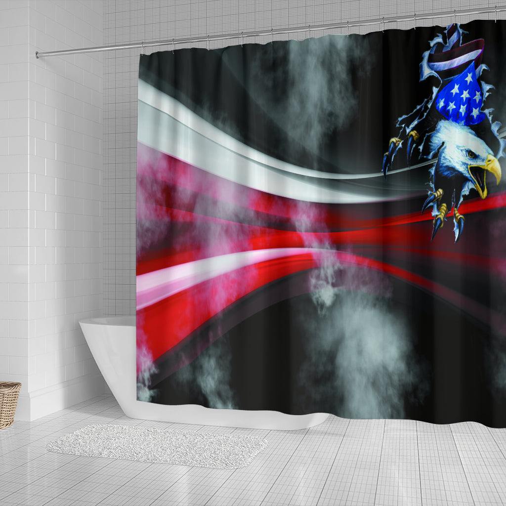 Eagle Flying Shower Curtain - Modern Style