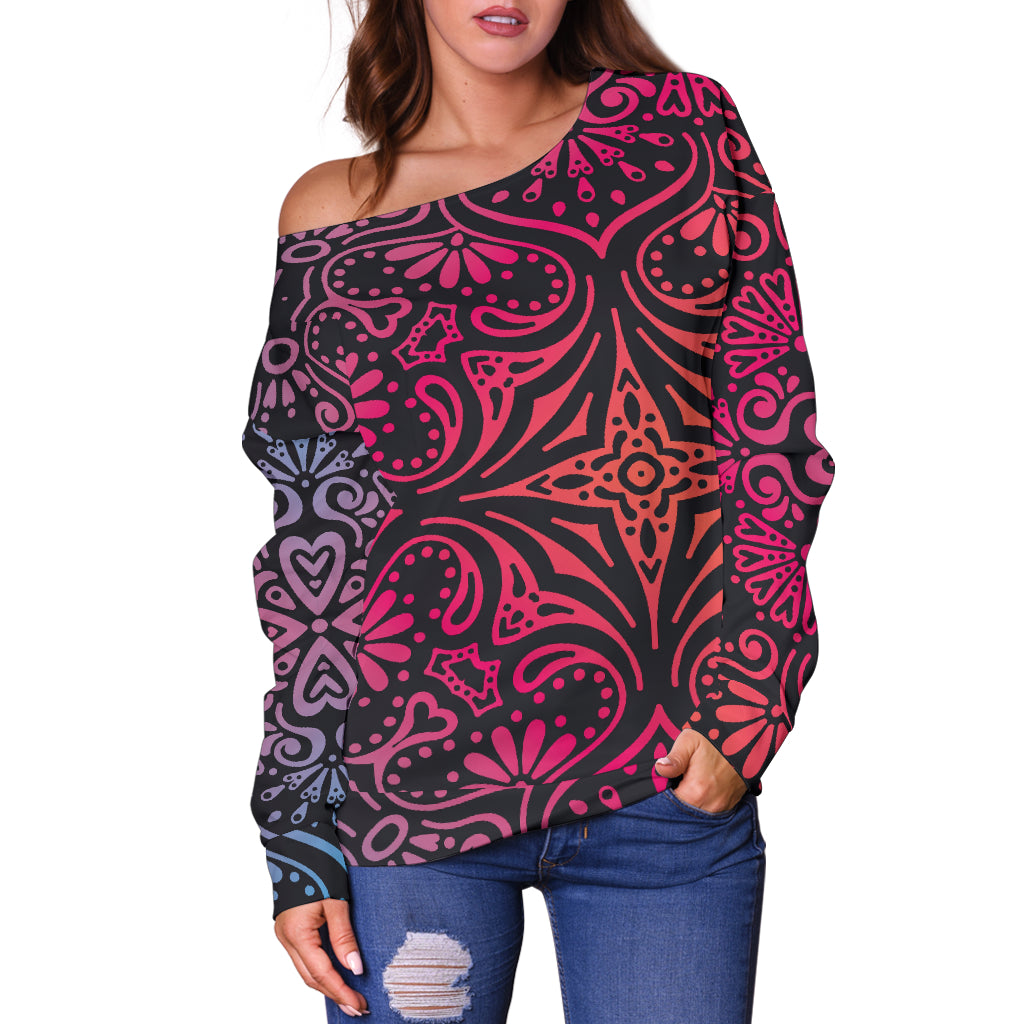 Multi-Zen Off Shoulder Sweater
