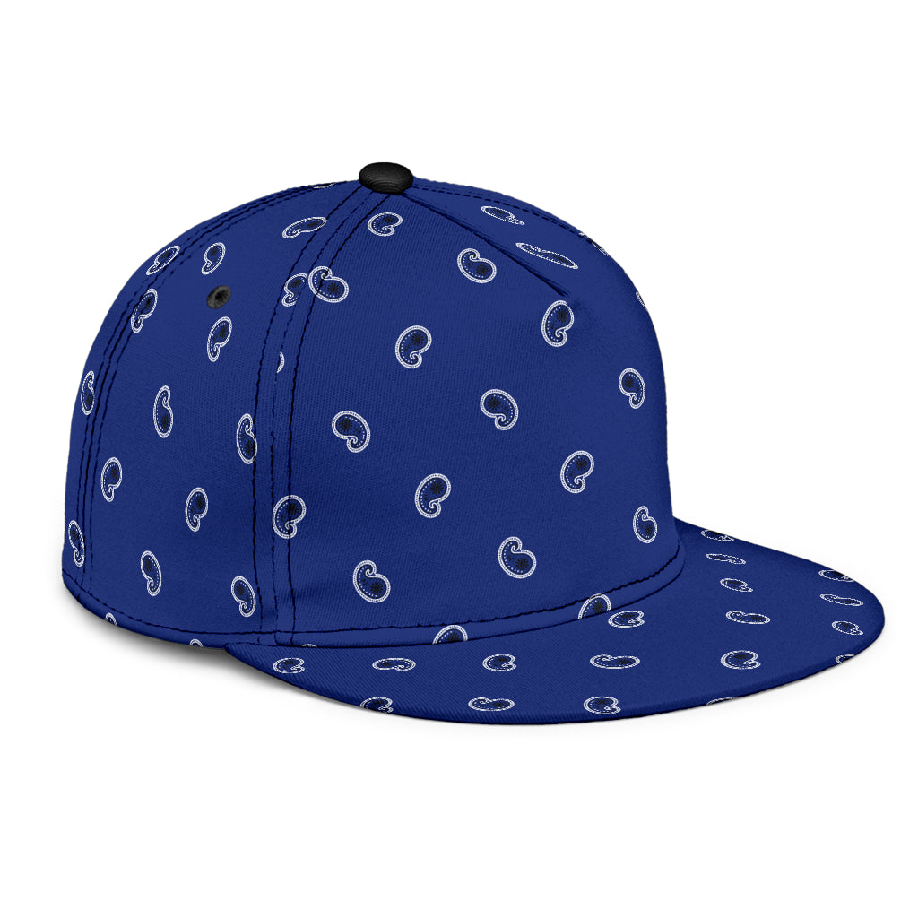 Royal Blue Paisley Snapback Hat