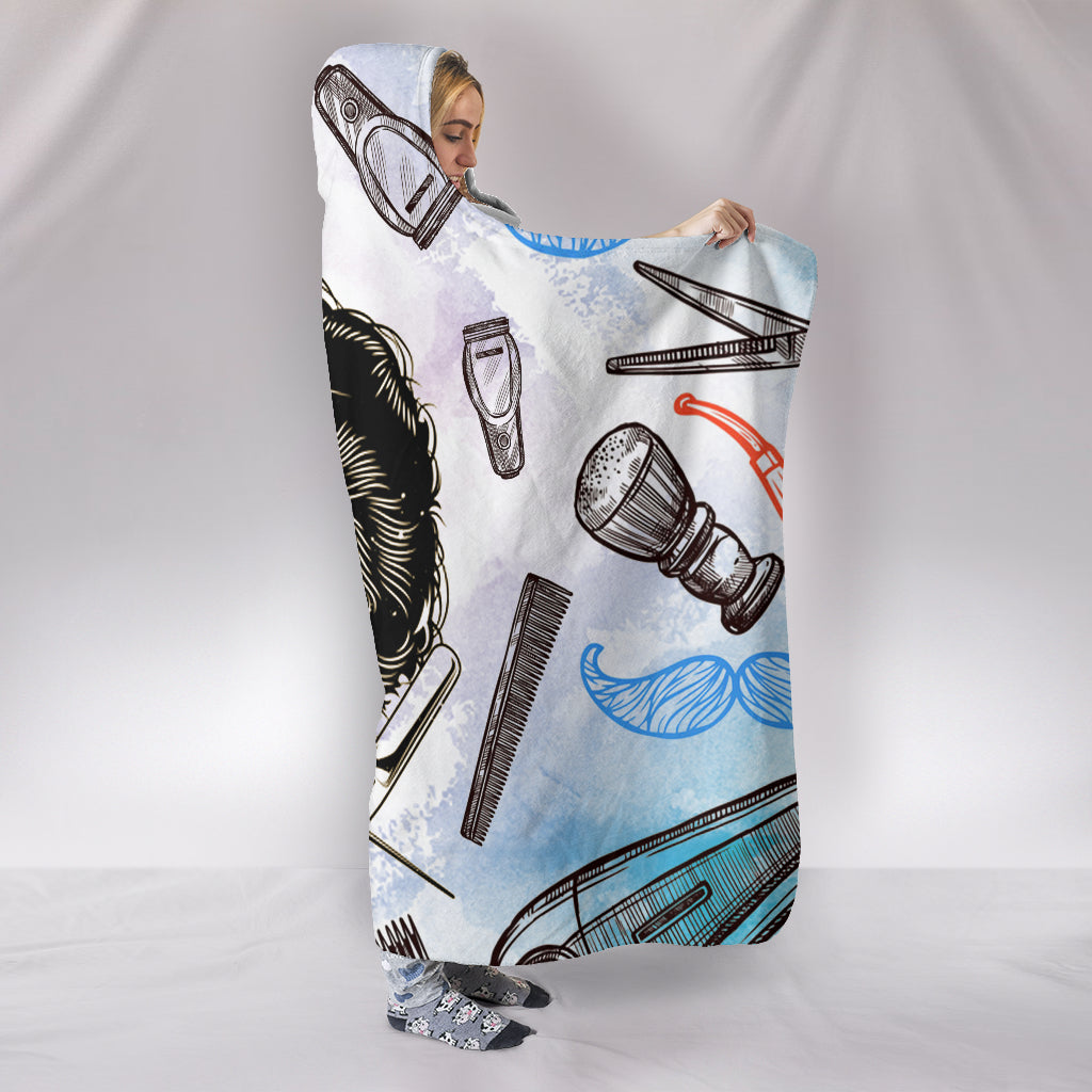 Barber Store Hooded Blanket - Modern Style