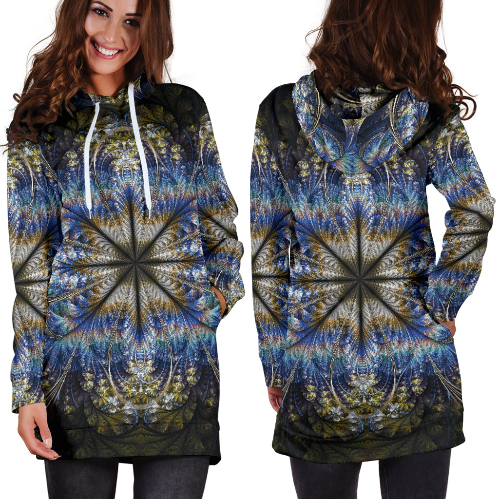 Fractal Mandala Hoodie Dress