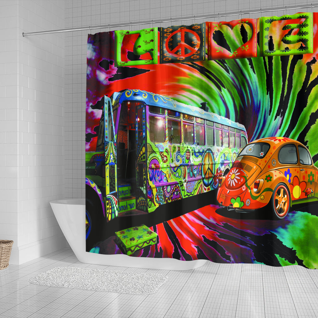 Crazy Colored Shower Curtain - Modern Style