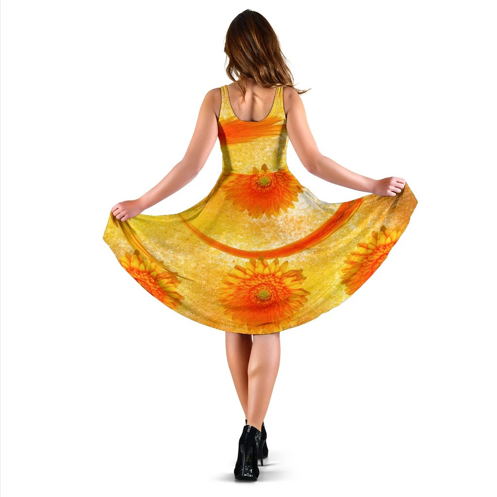 Orange Flower Dress