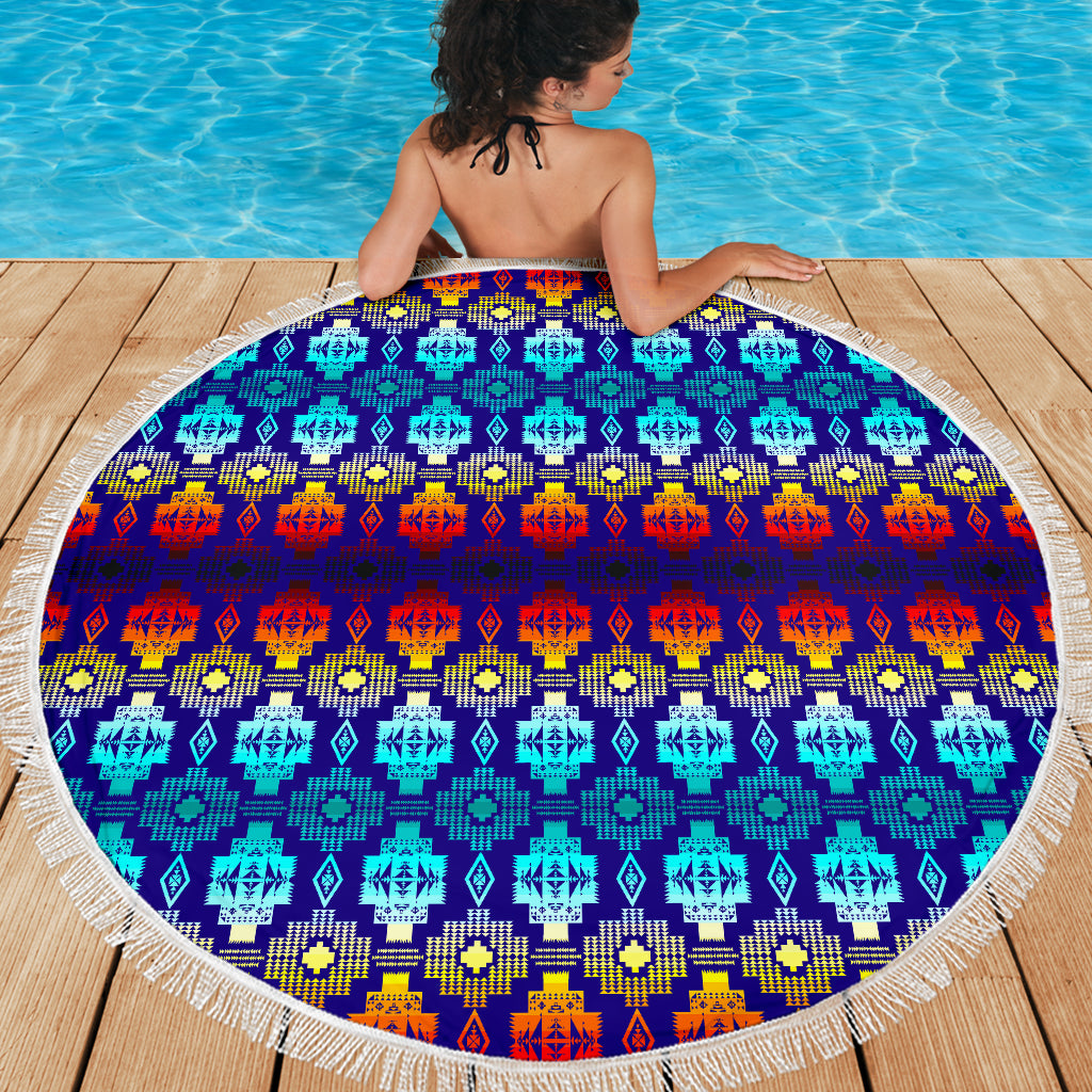 Blue Shades Beach Blanket - Modern Style