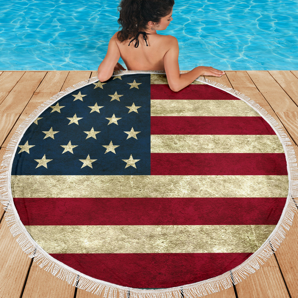 US Flag Beach Blanket