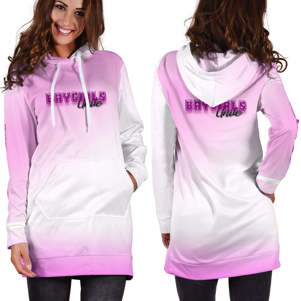 Baygirls Unite Pink Hoodie Dress - Modern Style