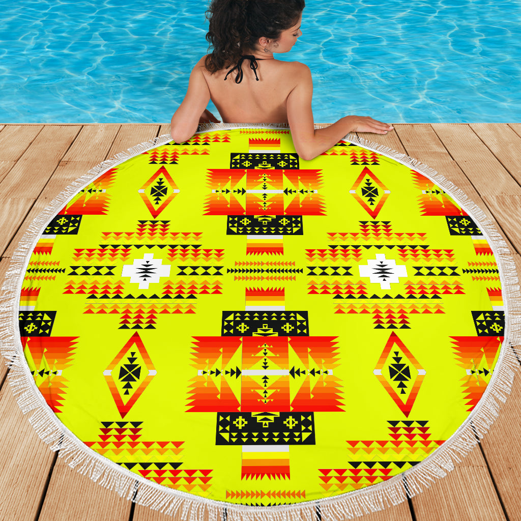 Seven Tribes Yellow Beach Blanket