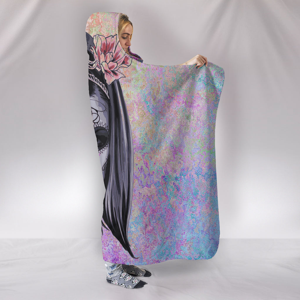 Calavera Hooded Blanket - Modern Style