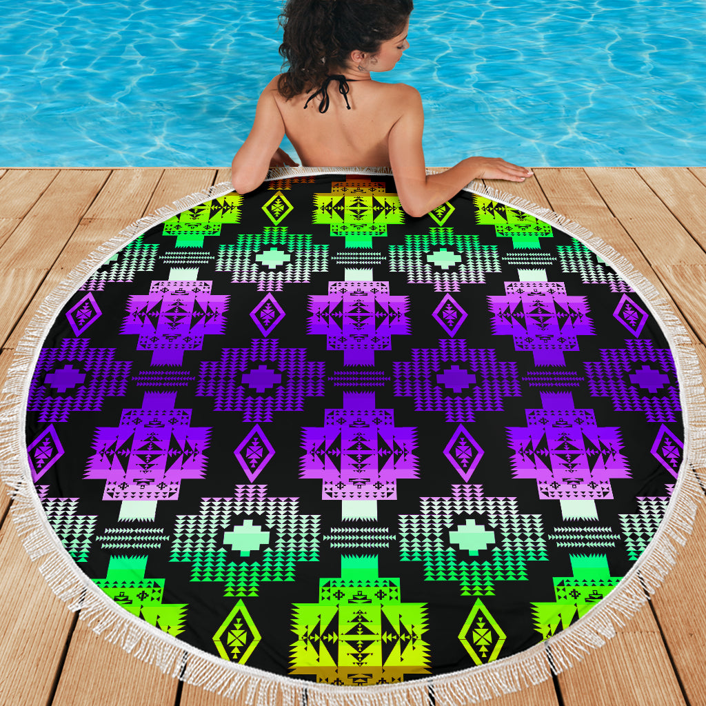 Seven Tribes 20 Shades Purple Beach Blanket