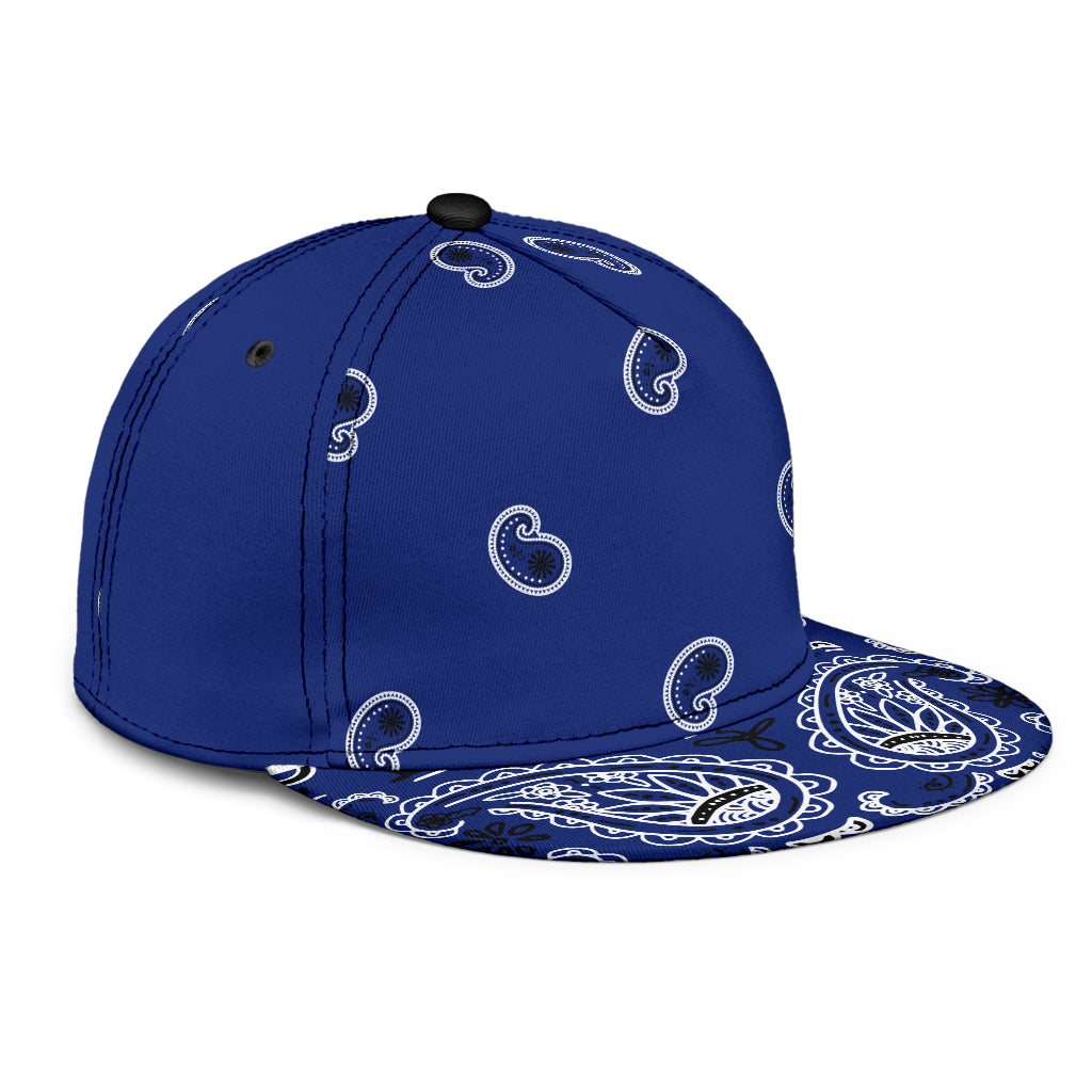 Royal Blue Bandana All Over Snapback Hat