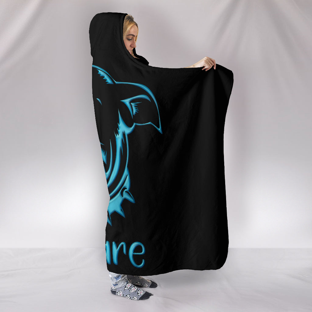 Beware of Pitbull Hooded Blanket - Modern Style