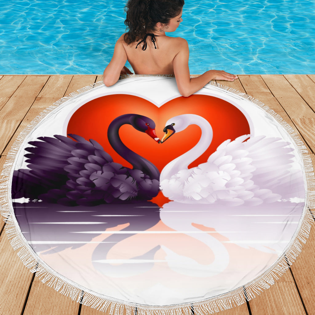 Swan Love Beach Blanket