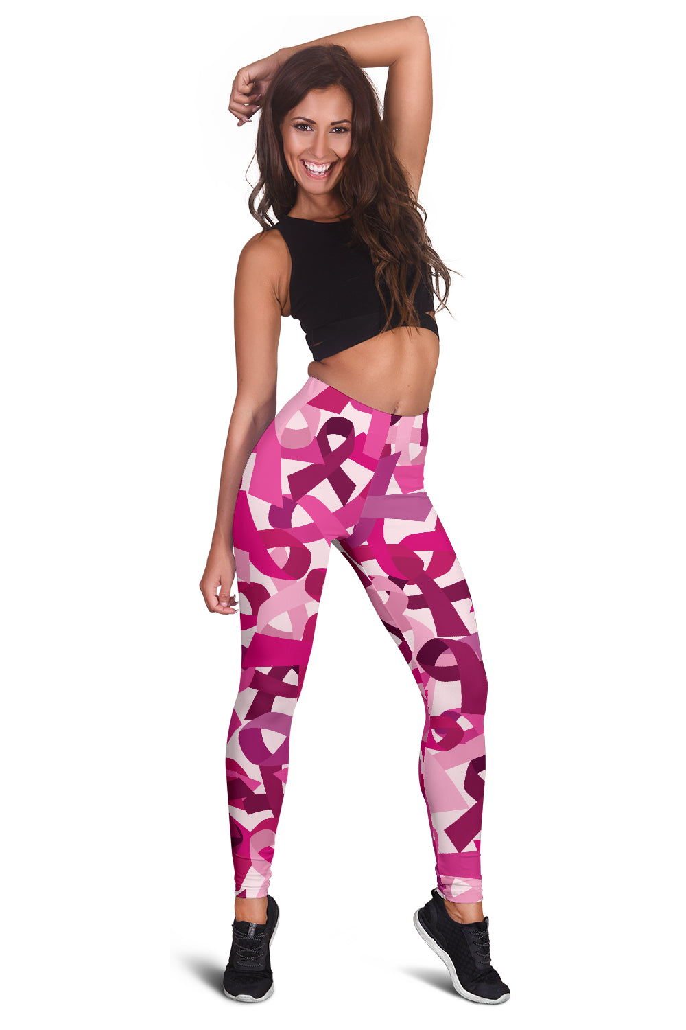 Breast Cancer Awareness Leggings - Modern Style