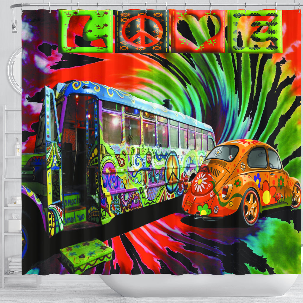 Crazy Colored Shower Curtain - Modern Style