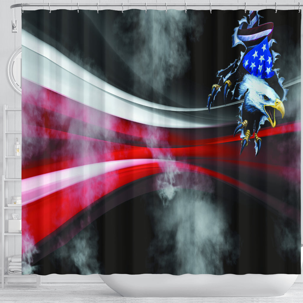 Eagle Flying Shower Curtain - Modern Style