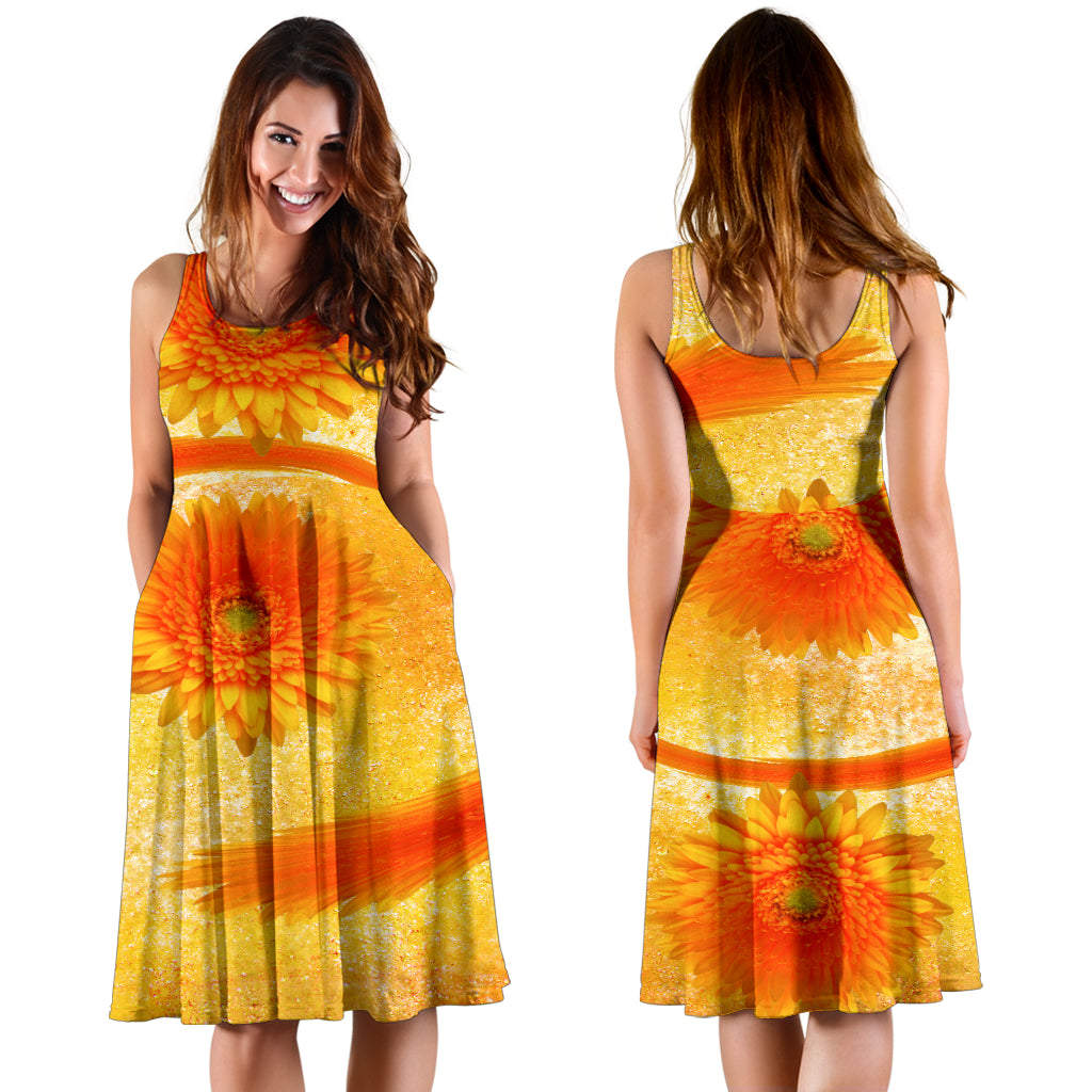 Orange Flower Dress