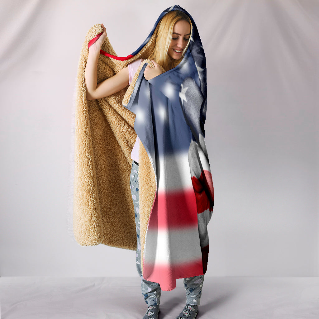 American Peace Hooded Blanket - Modern Style