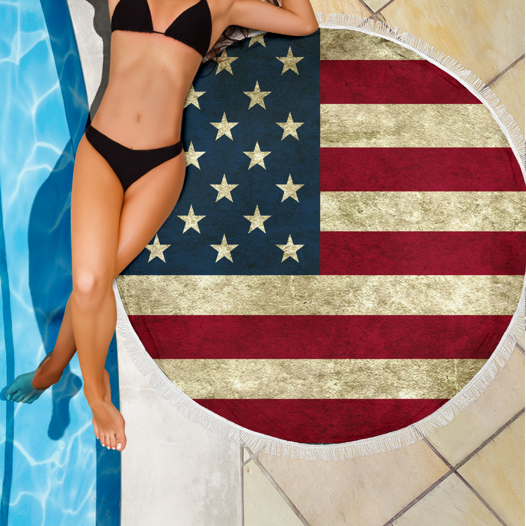 US Flag Beach Blanket