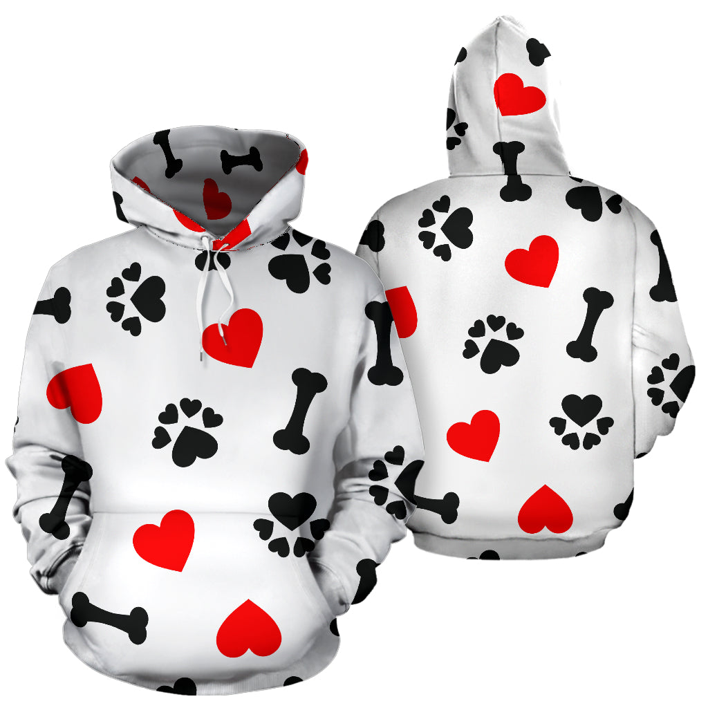 Dog Love All Over Hoodie - Modern Style