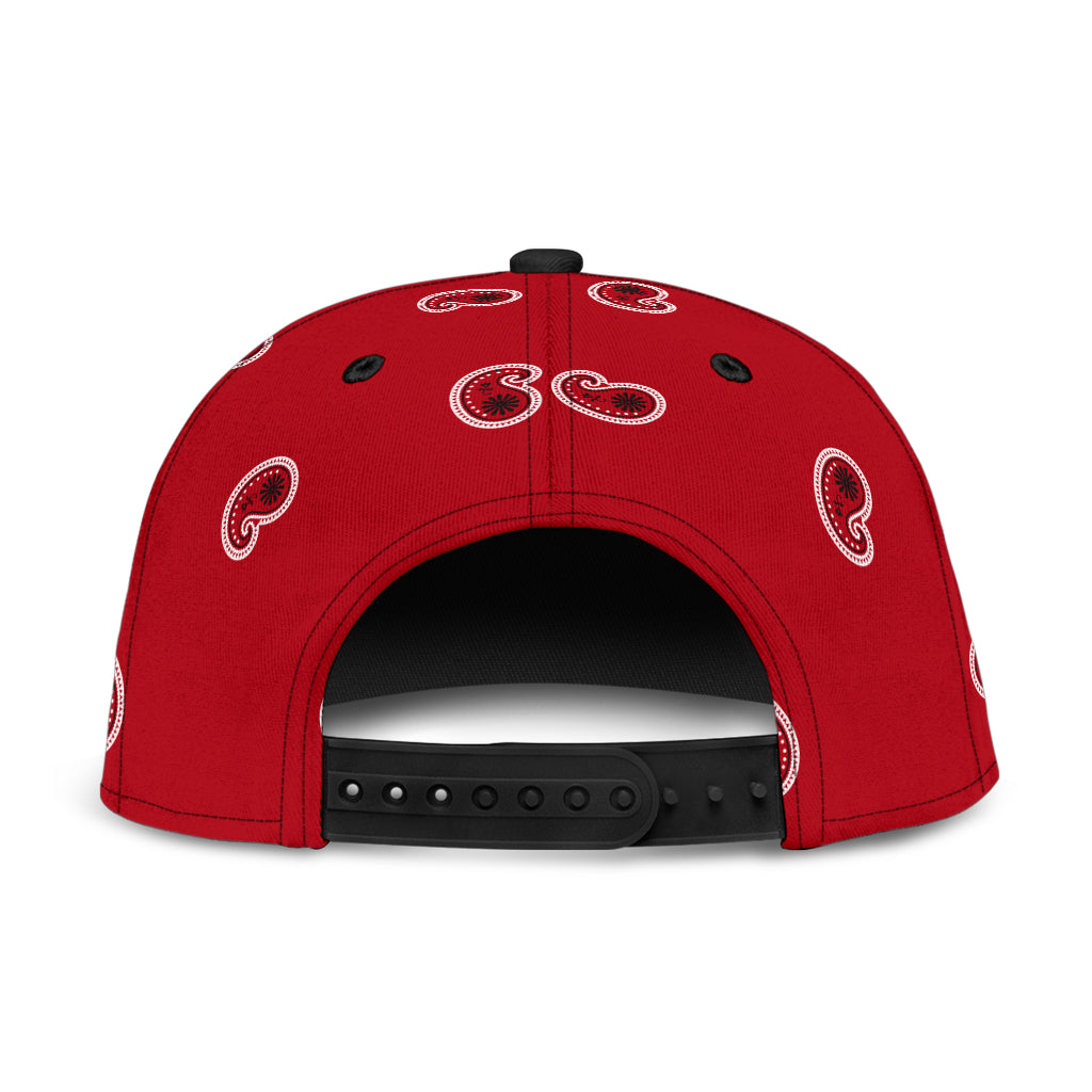 Classic Red Bandana All Over Snapback Hat