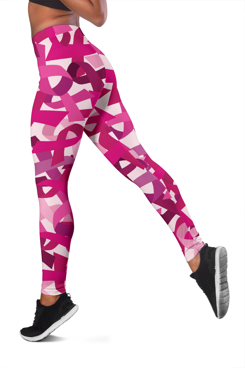 Breast Cancer Awareness Leggings - Modern Style