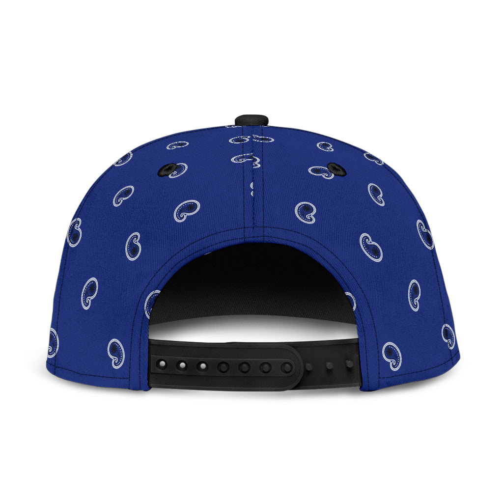 Royal Blue Paisley Snapback Hat