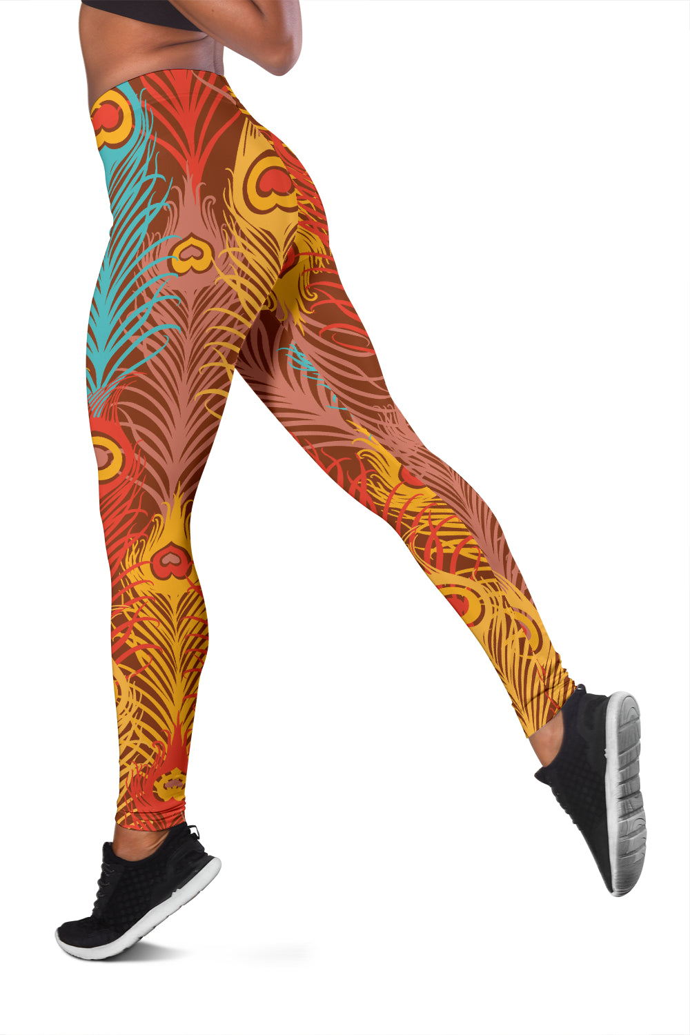 Colorful Peacock Leggings - Modern Style