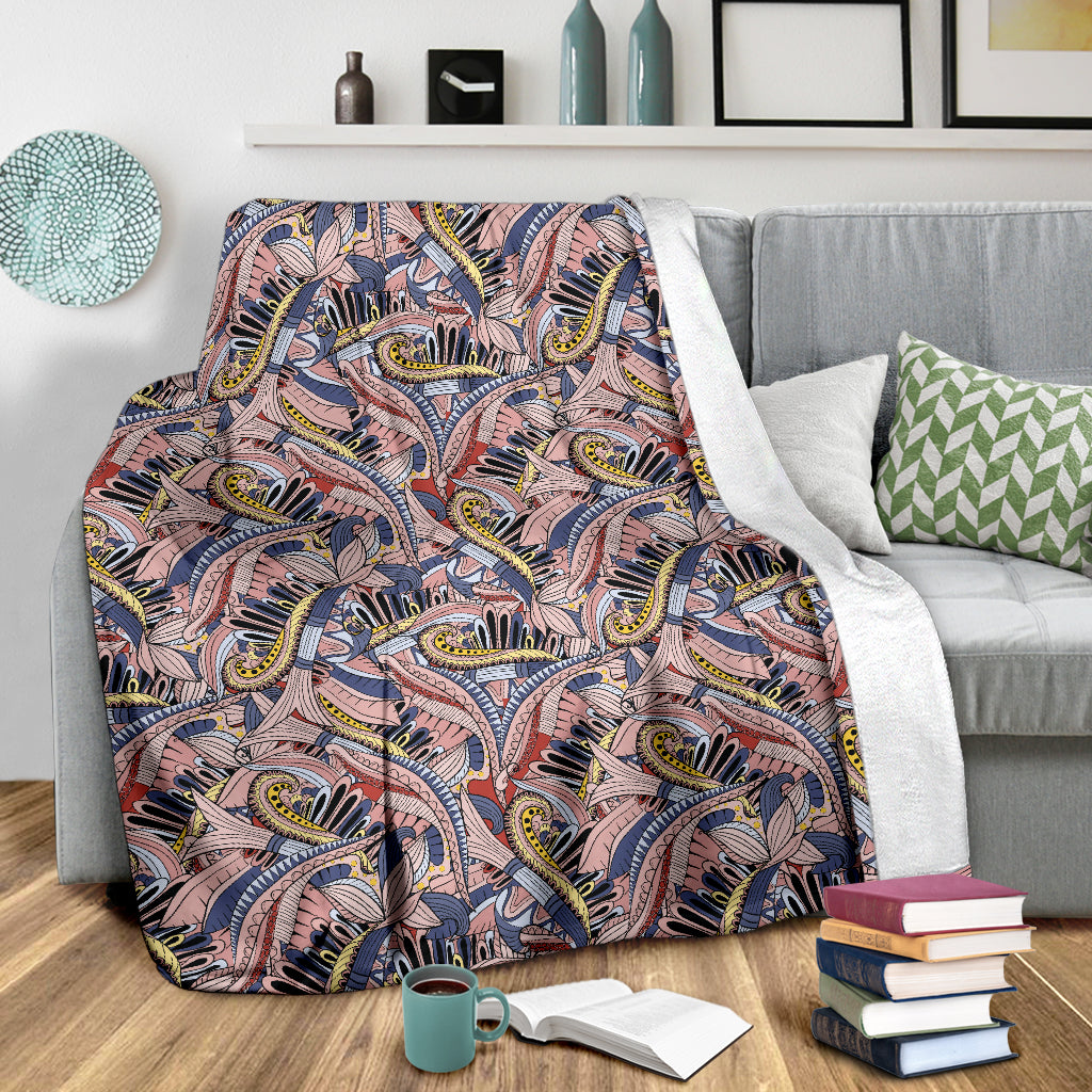 Funky Patterns In Pinks Blankets