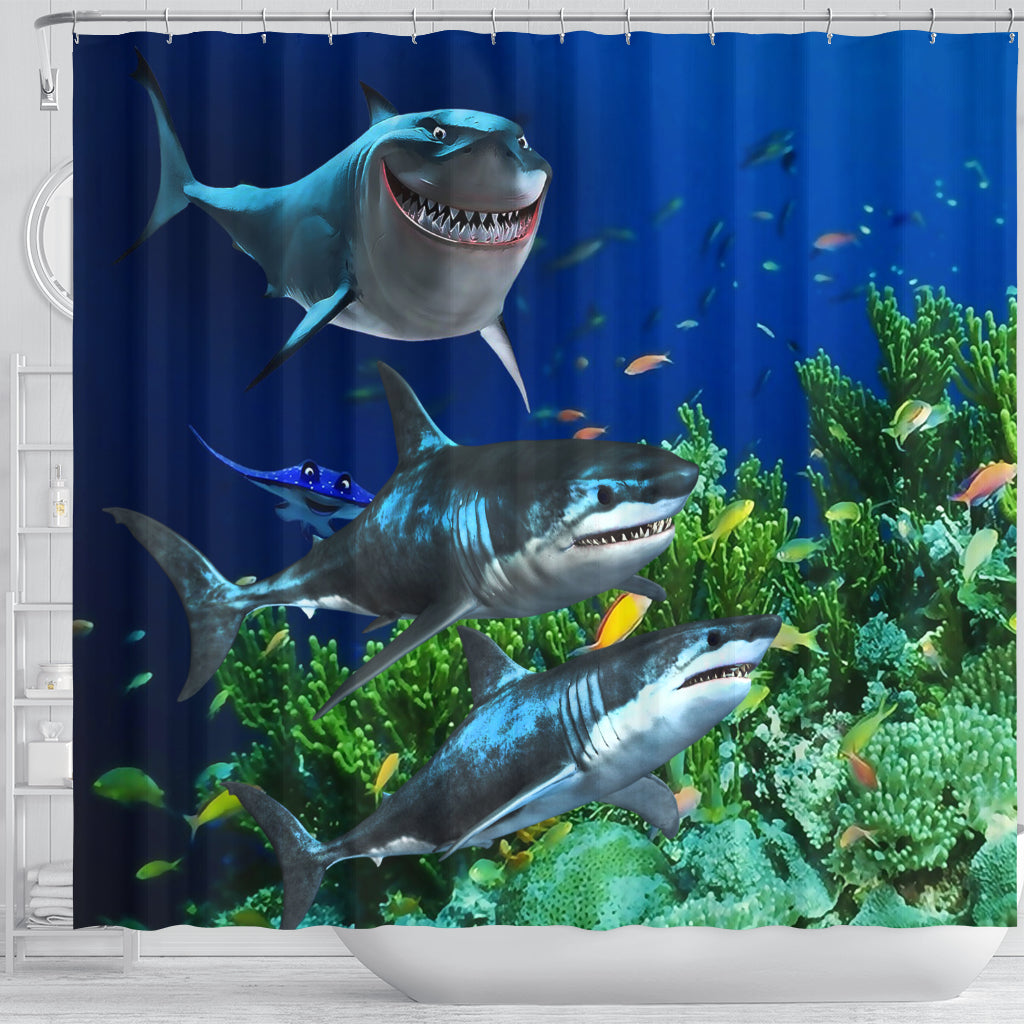Sharks Shower Curtain