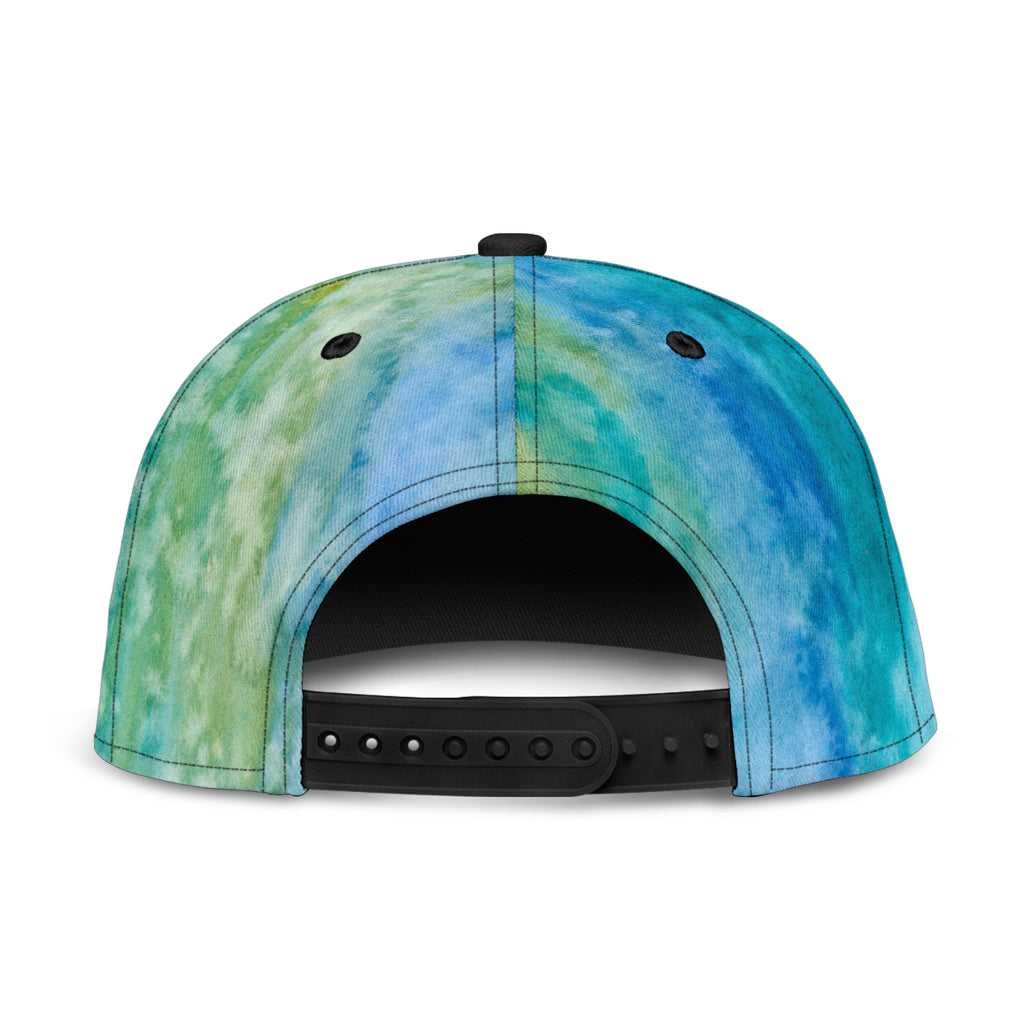 Snapback Hat Blue Watercolor Pastel