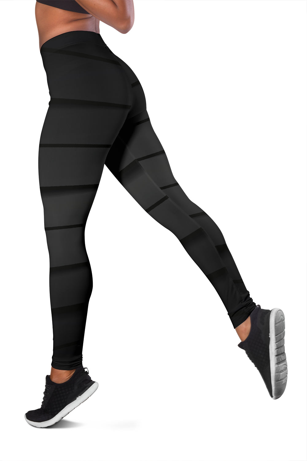 Black Abstract Leggings - Modern Style