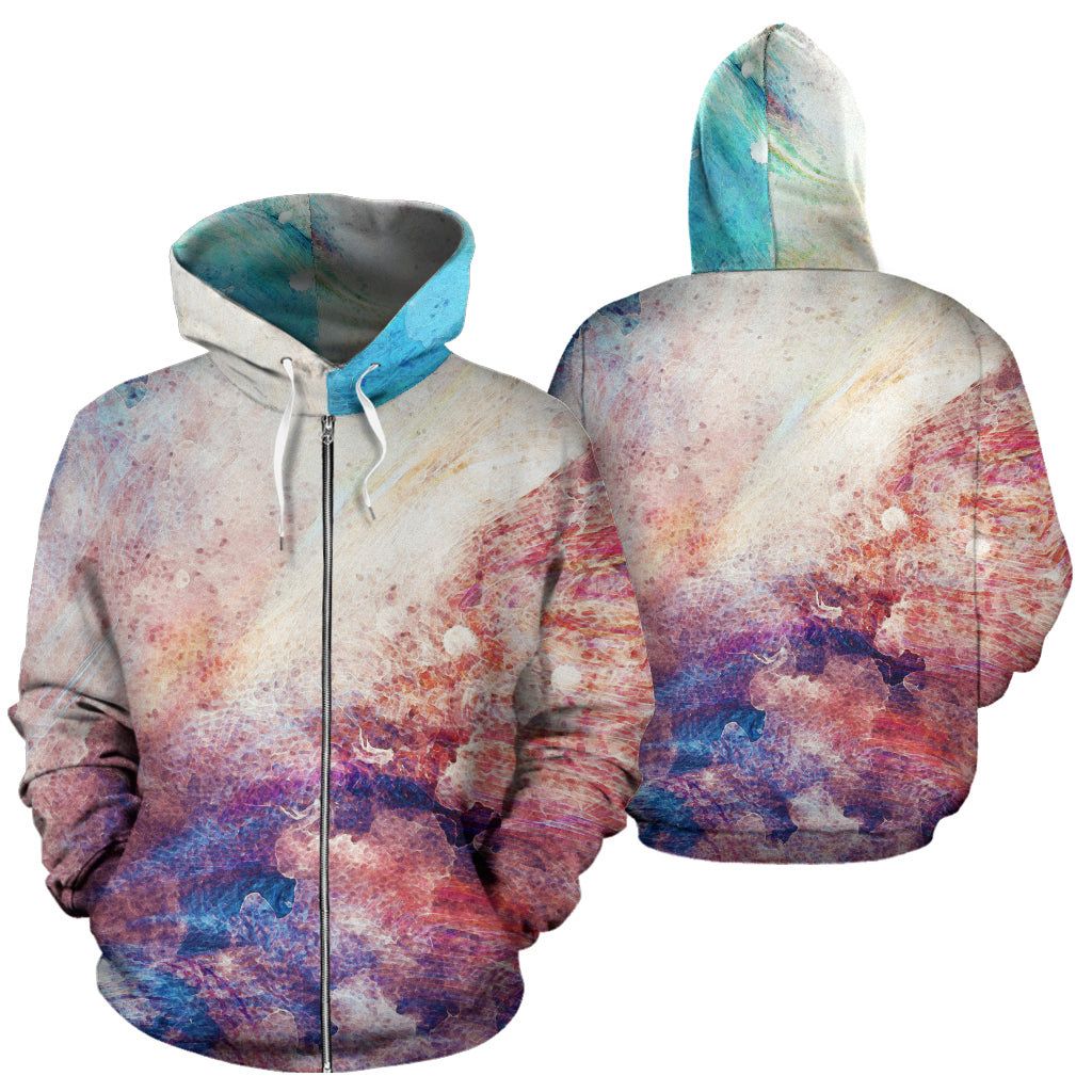 Burst Zip-Up Hoodie - Modern Style