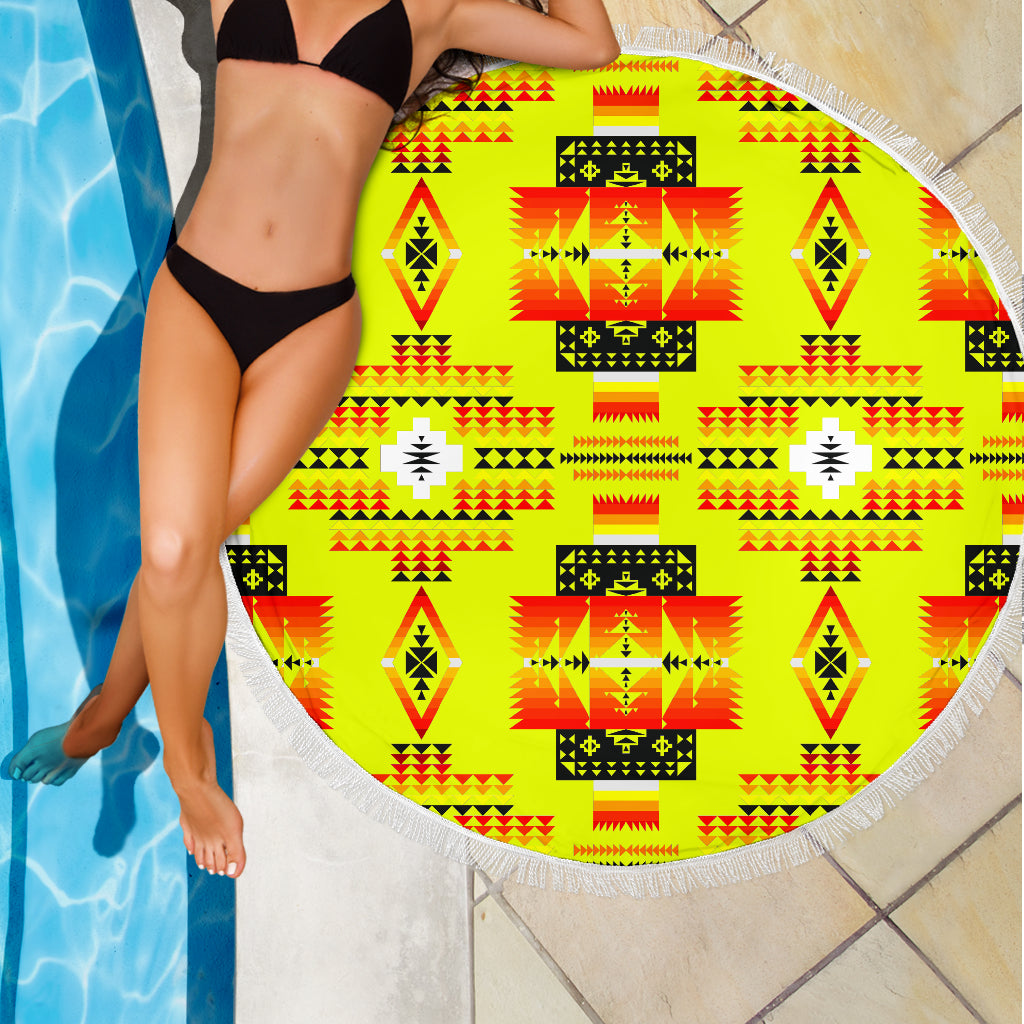 Seven Tribes Yellow Beach Blanket