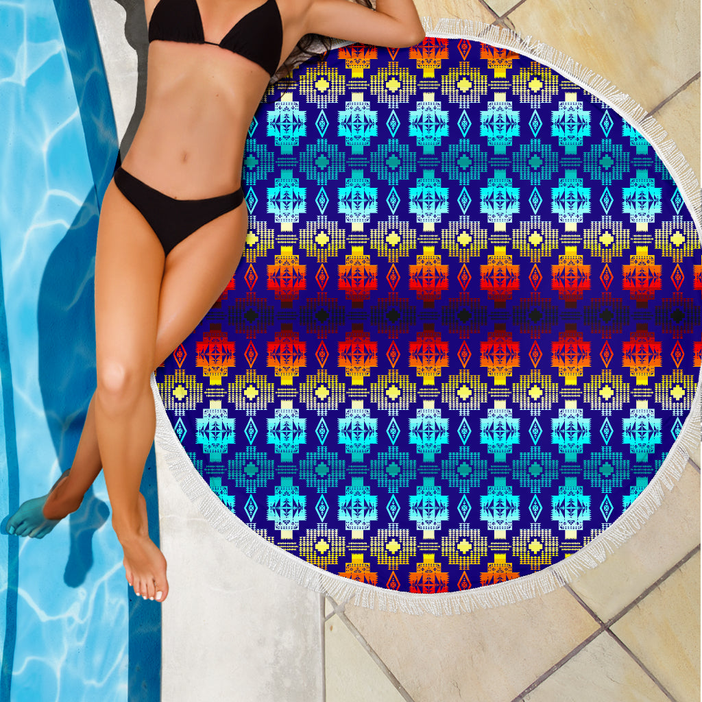 Blue Shades Beach Blanket - Modern Style