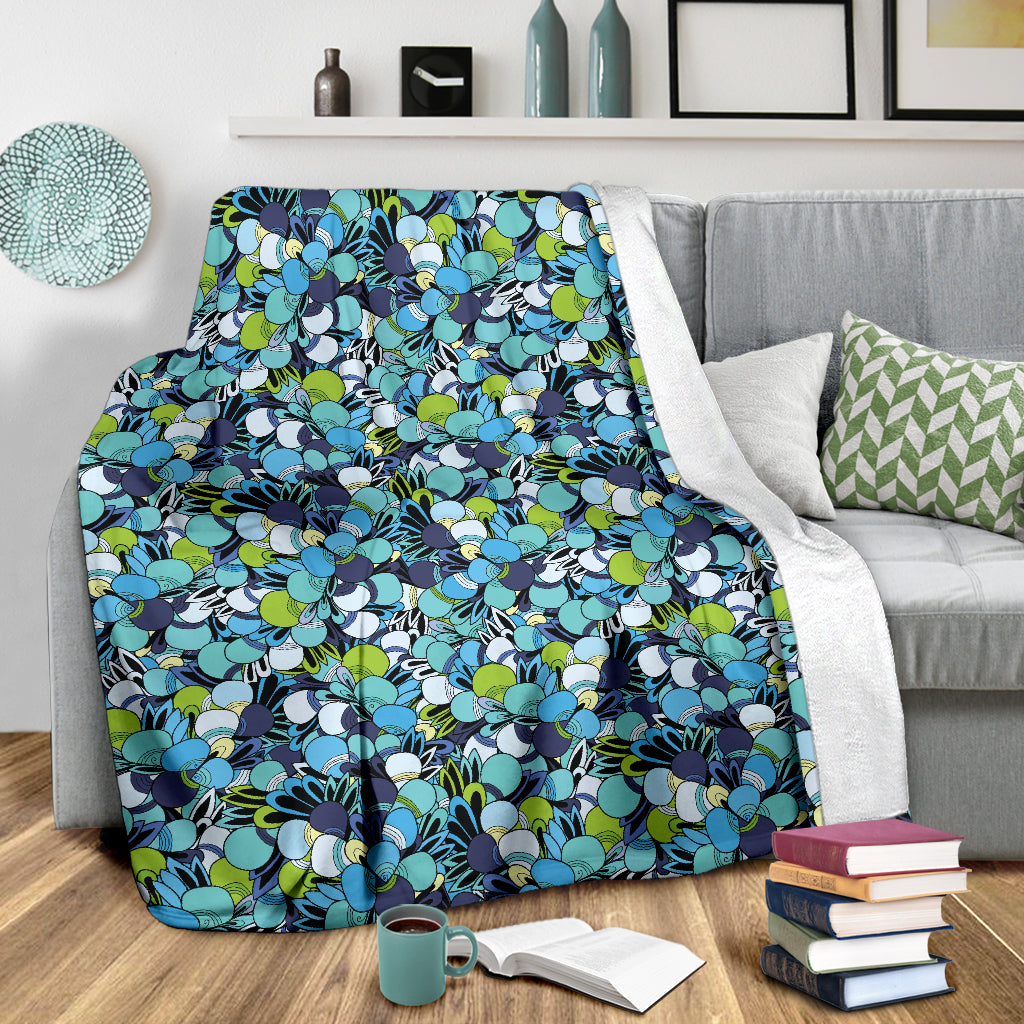 Funky Patterns in Blues Blankets